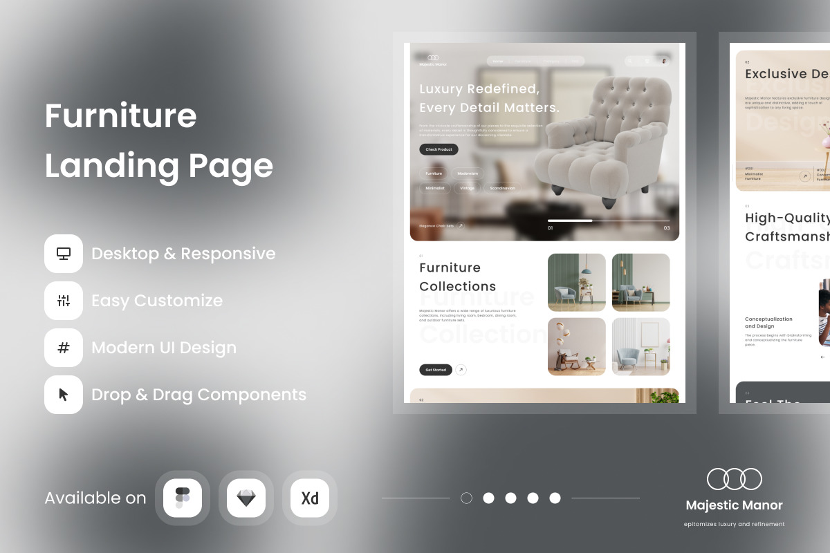 Majestic Manor - Furniture Landing Page V1