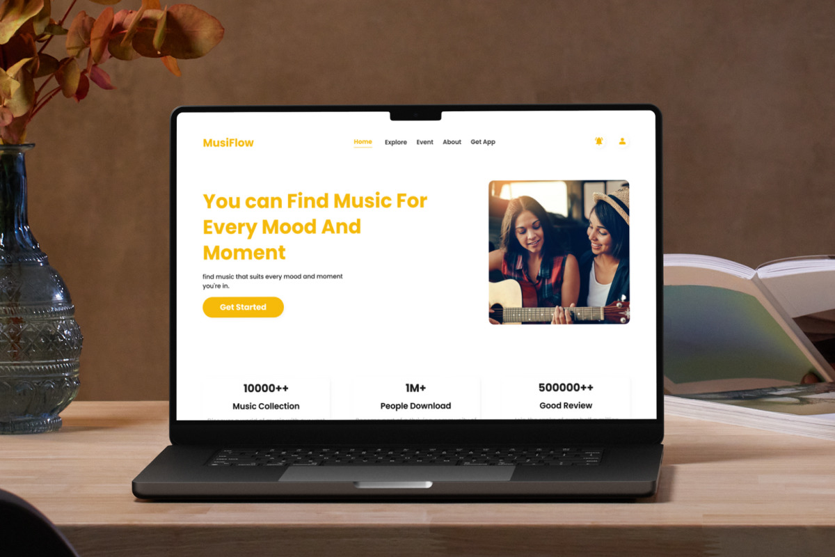 MusiFlow - Music Player Landing Page V1