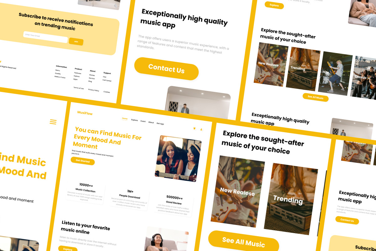 MusiFlow - Music Player Landing Page V1 MusiFlow - Music Player Landing Page V1