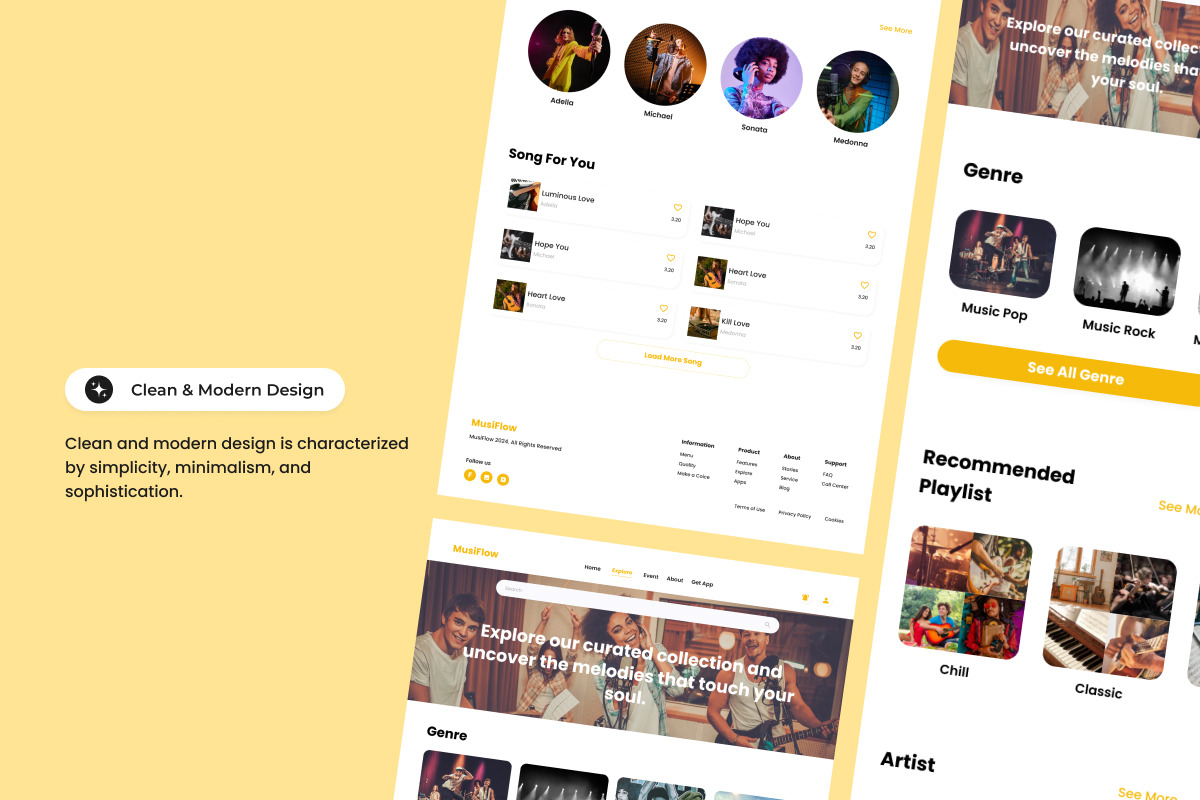 MusiFlow - Music Player Landing Page V2 MusiFlow - Music Player Landing Page V2