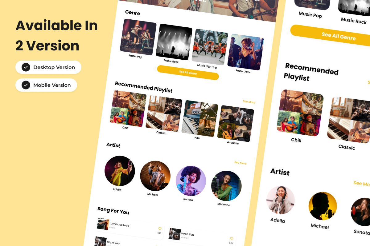 MusiFlow - Music Player Landing Page V2 MusiFlow - Music Player Landing Page V2