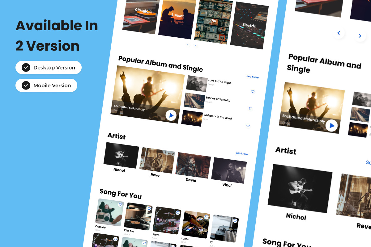 TuneTrove - Music Player Landing Page V2