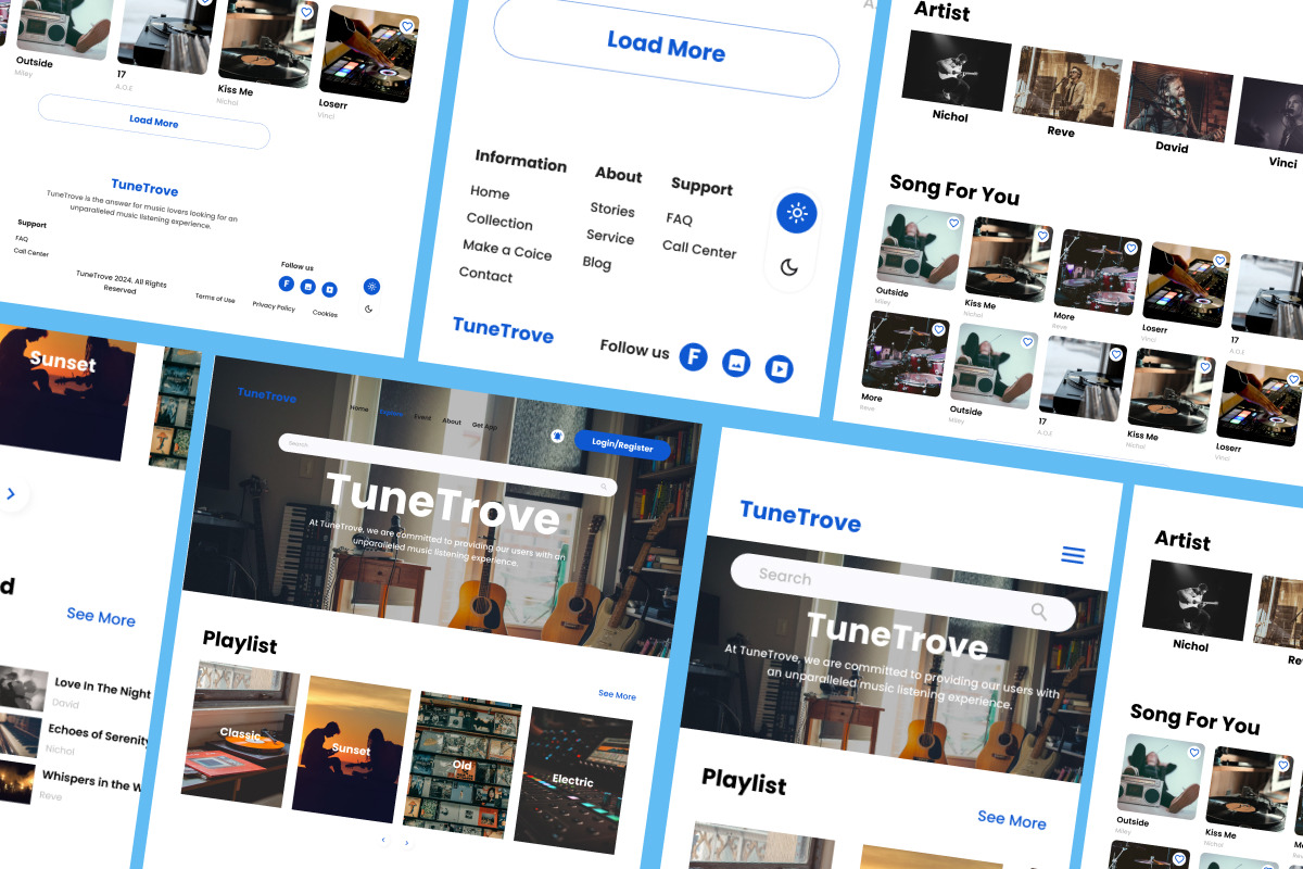 TuneTrove - Music Player Landing Page V2