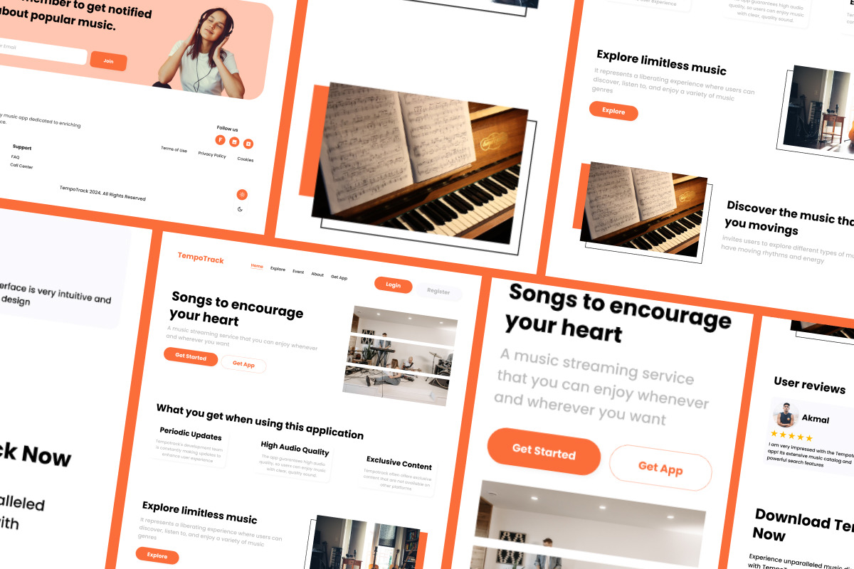TempoTrack - Music Player Landing Page V1