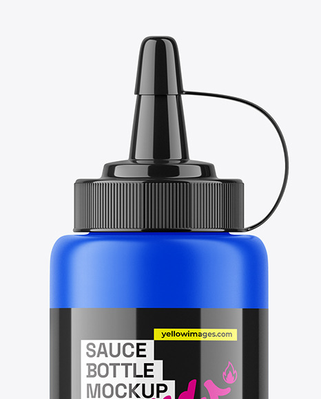 Matte Squeeze Sauce Bottle Mockup