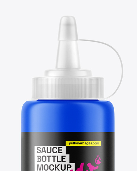 Matte Squeeze Sauce Bottle Mockup