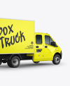 Box Truck Mockup - Back Half Side View