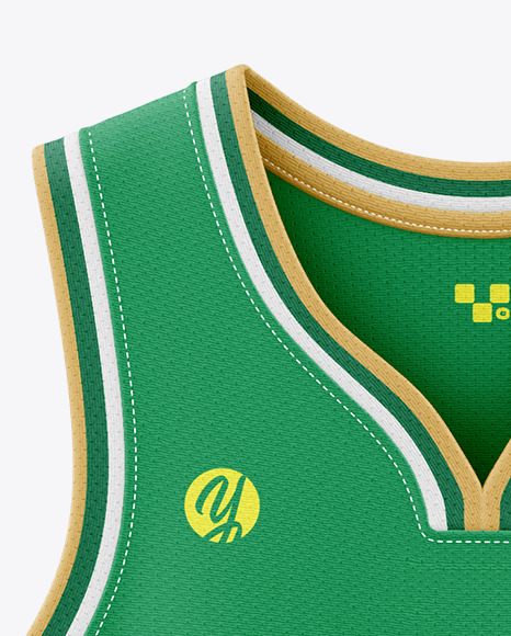 Wishbone Collar Basketball Jersey Mockup