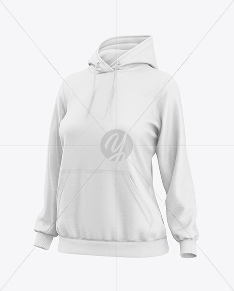 Women’s Hoodie Mockup - Half Side View