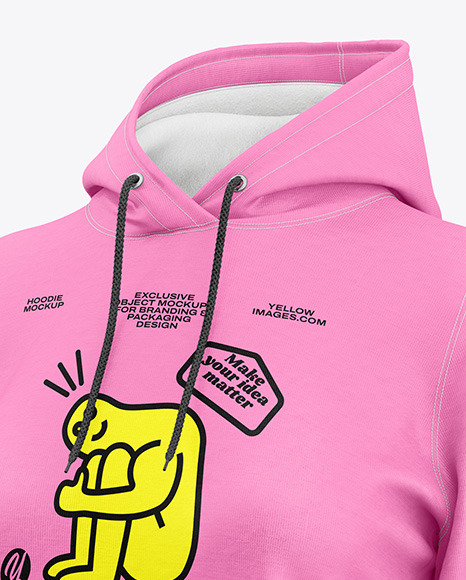 Women’s Hoodie Mockup - Half Side View