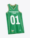 Wishbone Collar Basketball Jersey Mockup