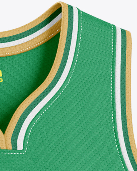 Wishbone Collar Basketball Jersey Mockup