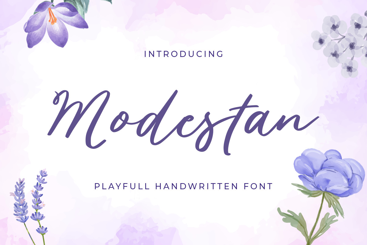 Modestan – Playful Handwritten Font Modestan – Playful Handwritten Font