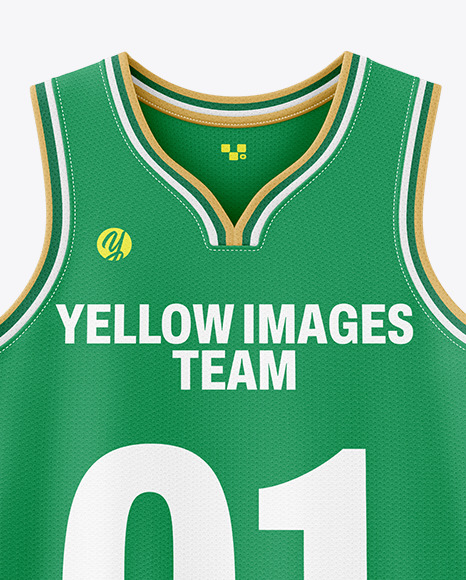 Wishbone Collar Basketball Jersey Mockup