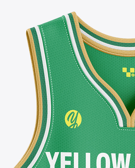 Wishbone Collar Basketball Jersey Mockup