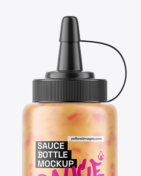 Frosted Squeeze Sauce Bottle Mockup