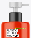 Glossy Bottle with Pump Mockup