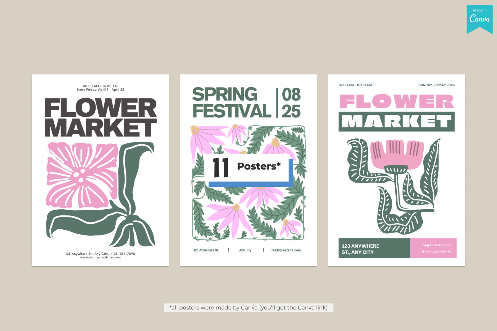 Naive Flowers: Patterns & Posters Naive Flowers: Patterns & Posters
