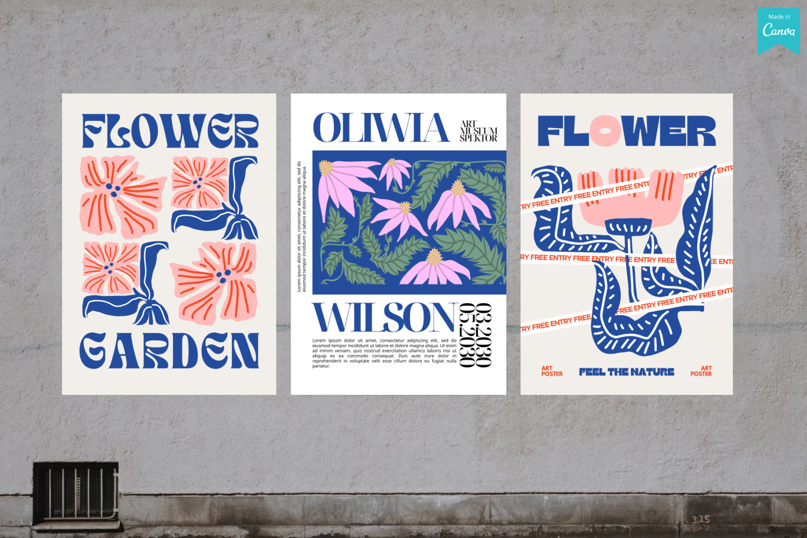 Naive Flowers: Patterns & Posters Naive Flowers: Patterns & Posters