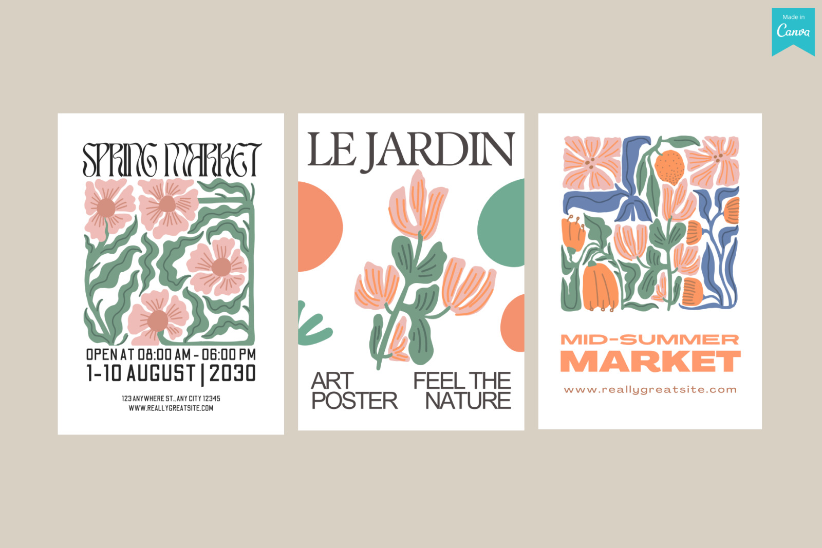 Naive Flowers: Patterns & Posters Naive Flowers: Patterns & Posters