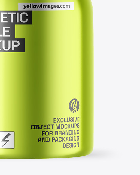 Metallic Cosmetic Bottle Mockup