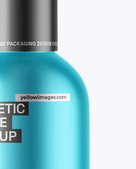 Matte Metallic Cosmetic Bottle Mockup