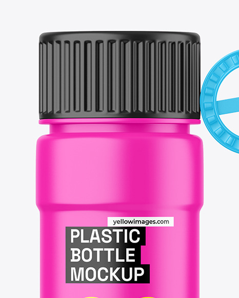 Matte Soap Bubbles Bottle Mockup