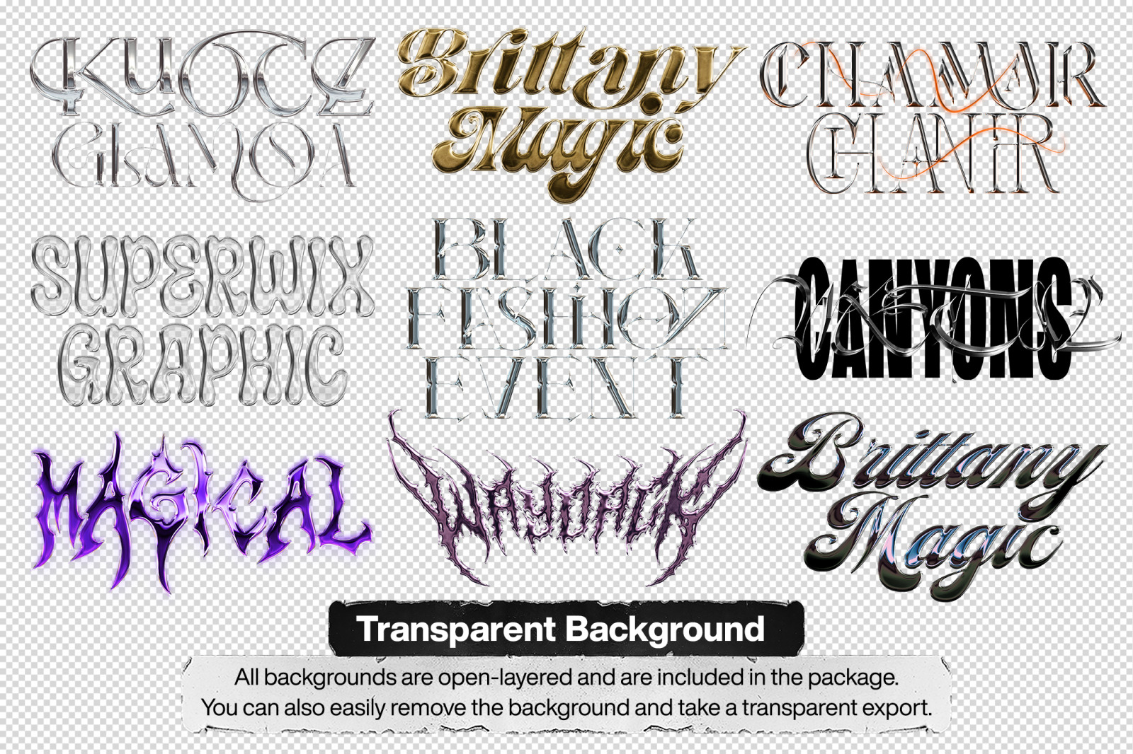 Chrome Text and Logo Styles Vol.8