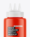 Matte Sauce Bottle w/ Triple Nozzle Mockup