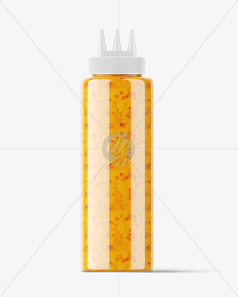 Sweet Chilli Sauce Bottle w/ Triple Nozzle Mockup