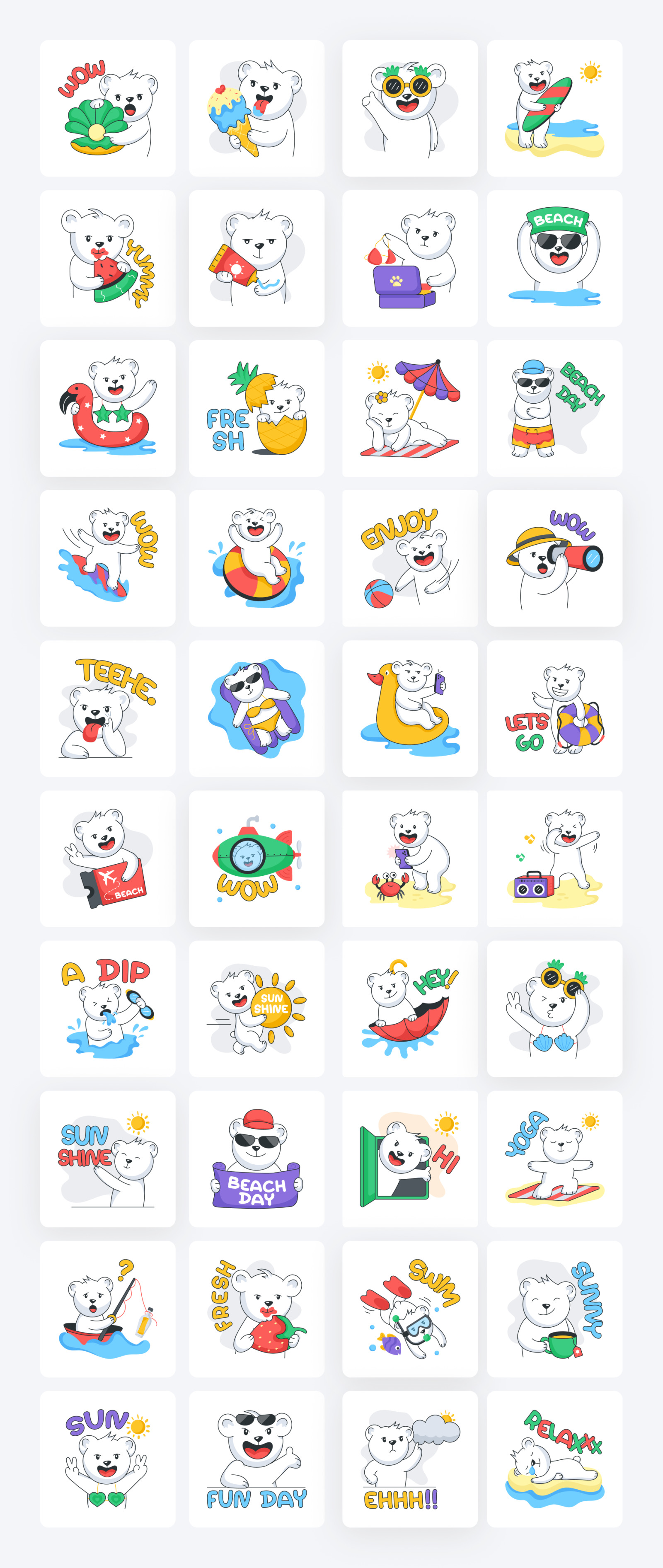 Animated Beach Stickers