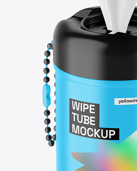 Matte Wipes Tube Mockup