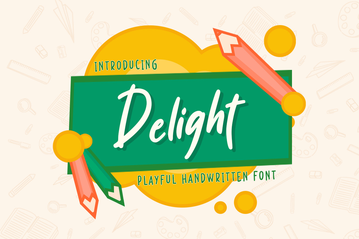 Delight – Playful Handwritten Font Delight – Playful Handwritten Font