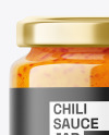 Glass Red Sweet Chilli Sauce Jar Mockup