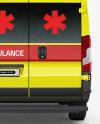 Van Ambulance Mockup - Back View