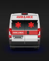 Van Ambulance Mockup - Back View