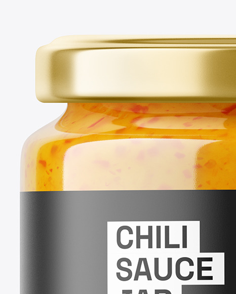 Glass Sweet Chilli Sauce Jar Mockup