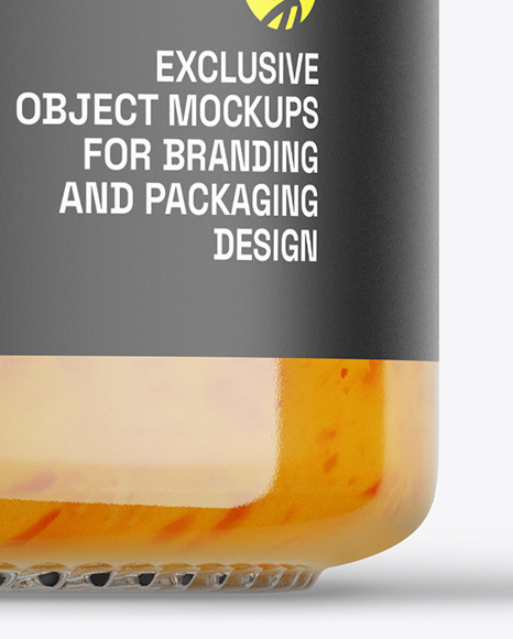 Glass Sweet Chilli Sauce Jar Mockup