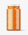 Glass Red Sweet Chilli Sauce Jar Mockup