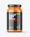 Glass Red Sweet Chilli Sauce Jar Mockup