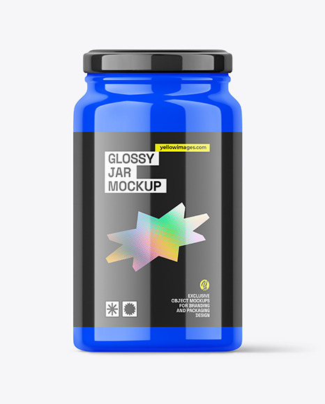 Glossy Large Jar Mockup