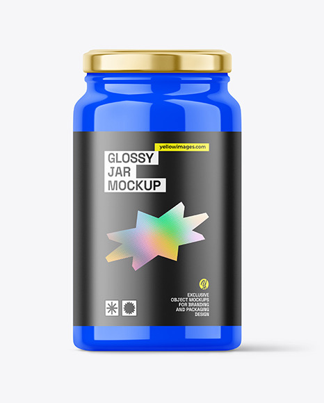 Glossy Large Jar Mockup