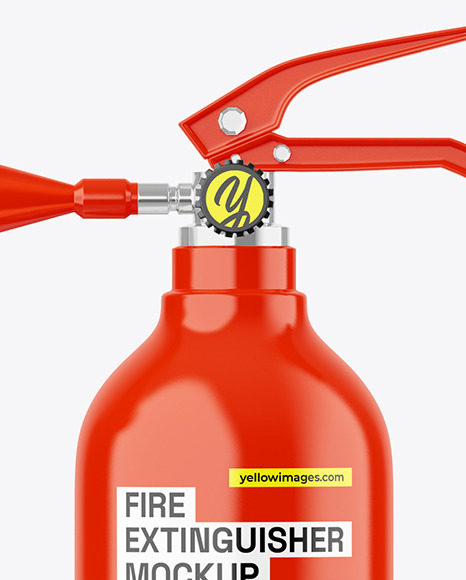 Glossy Fire Extinguisher Mockup