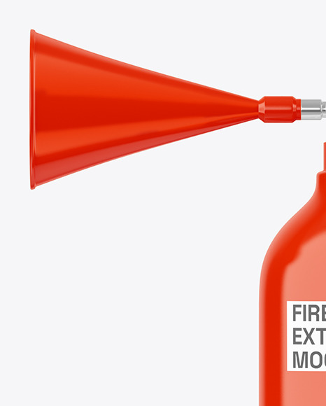 Glossy Fire Extinguisher Mockup