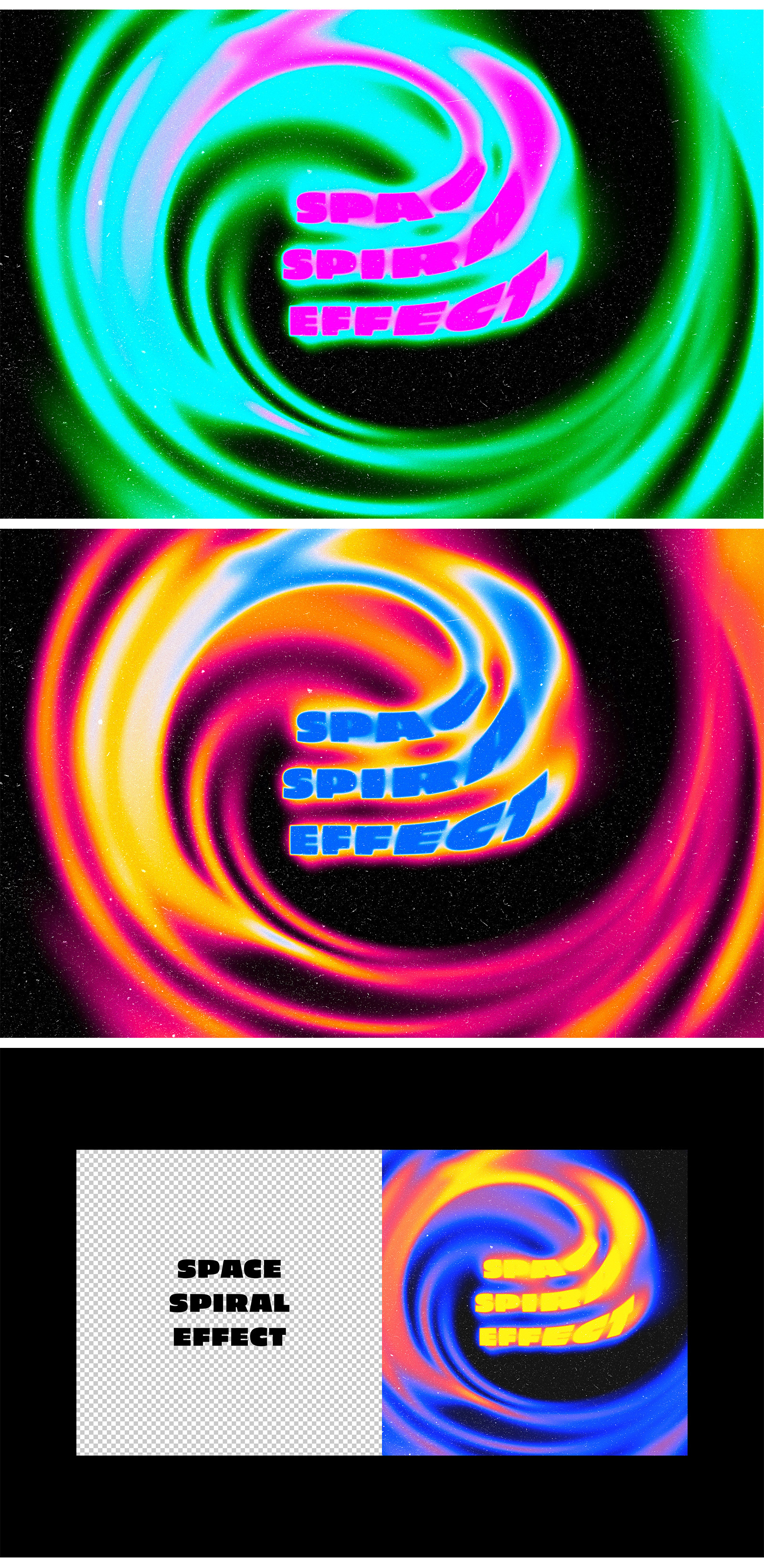 Liquid Spiral Text Effect