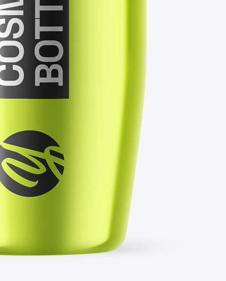 Metallic Cosmetic Bottle Mockup