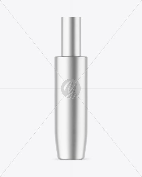 Matte Metallic Cosmetic Bottle Mockup