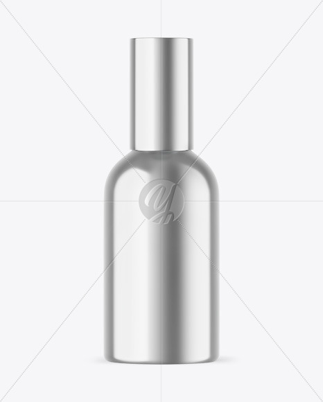 Metallic Cosmetic Bottle Mockup