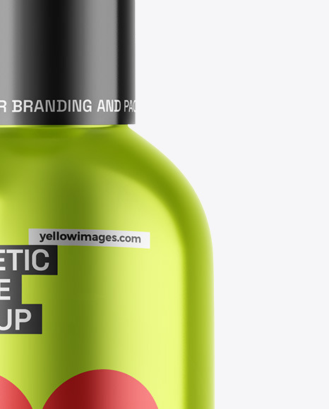 Metallic Cosmetic Bottle Mockup