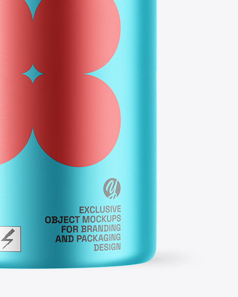 Matte Metallic Cosmetic Bottle Mockup